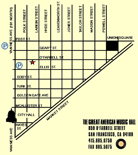 Directions to the Great American Music Hall